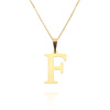 Gold-Anhänger 585 gerader Buchstabe F Höhe 2 cm