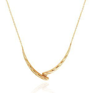 Gold Damen Halskette 585 durchbrochene Hörner Flügel Diamant Fußkettchen Kette
