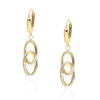 Goldanhänger Ohrringe 585 ovale durchbrochene englische Schließe