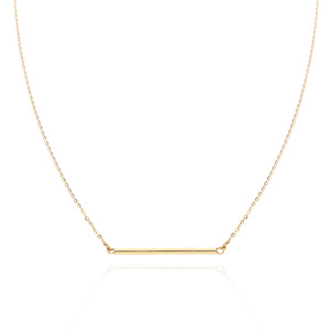 Gold 585 Kropfband Festhalskette mit Stabsdraht 