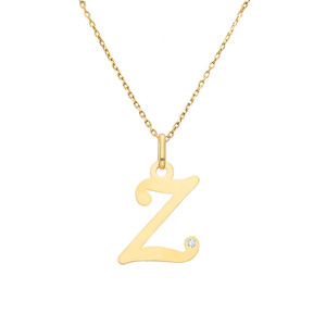 Gold-Anhänger 585 Buchstabe schräg A