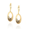 Gold 585 Diamant Oval Teardrop Ohrringe Englisch Verschluss