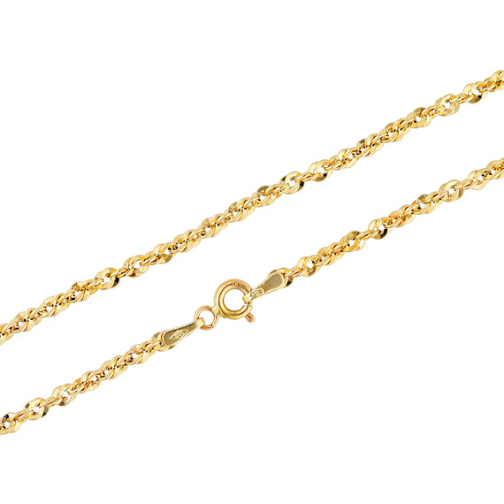 Goldkette 585 Iridiumgeflecht 2,5 mm Länge 50 cm