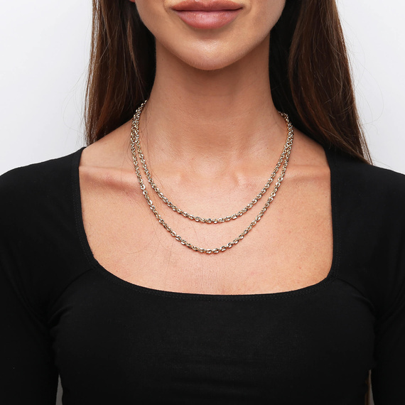 Goldkette 585 Iridiumgeflecht 3,7 mm Länge 45 cm