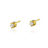 Gold-Ohrringe 585 ovale Rubine Diamanten 0,71 ct