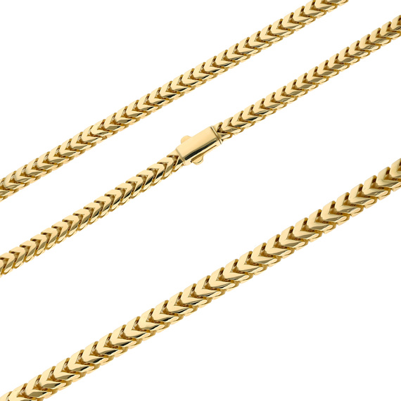 Gold massive Kette 585 Viper 62 cm