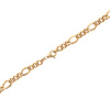 Goldkette 585 Figarokette 3+1 geblasene große Glieder