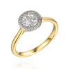Verlobungsring aus Gold mit runden Diamanten von 0,33 Karat