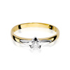 Gold Verlobungsring mit Diamant Weißgold 0,10 ct