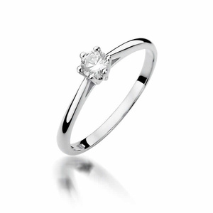 Verlobungsring aus Gold mit einem 0,15-karätigen Diamanten