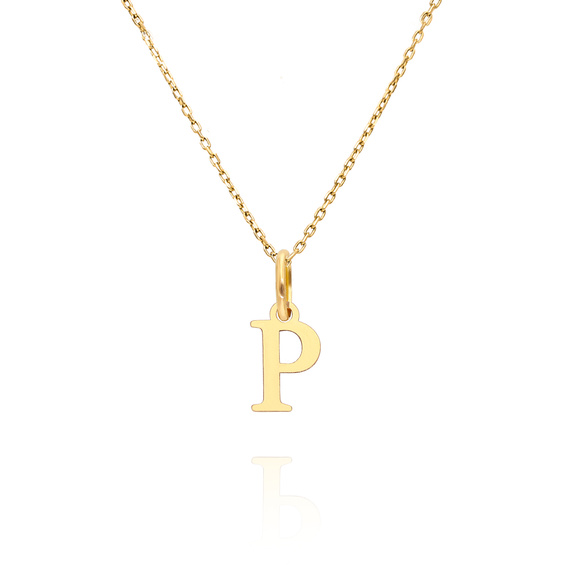 Gold-Anhänger 585 einfacher Kleinbuchstabe P