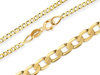 Goldkette 585 gepanzert voll 2 mm Länge 45 cm