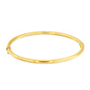 Gold steifes Kreisarmband glatt 585 Armreif gelbgold mit Schnappverschluss