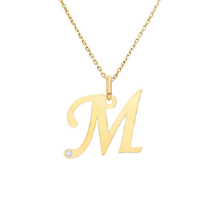 Gold-Anhänger 585 Buchstabe schräg A