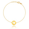 Gold Kreis Füße Armband für Mütter 585 Einfach