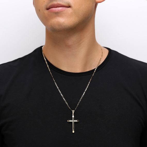 Gold 585 aufblasbarer Kreuz-Anhänger