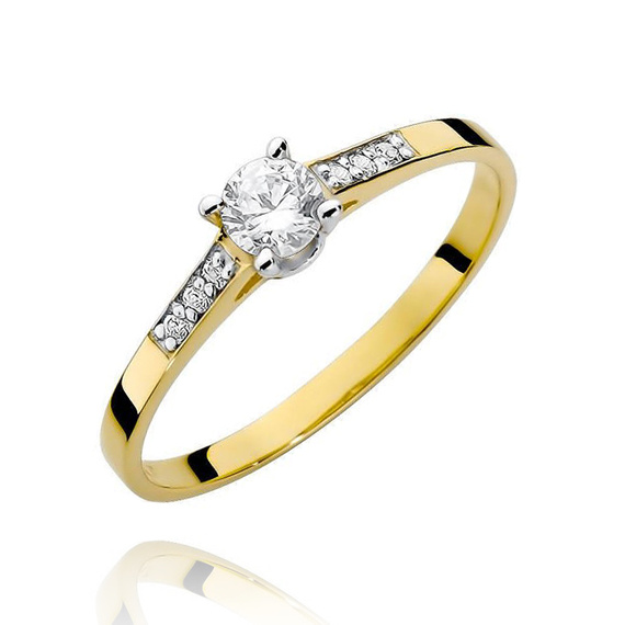 Verlobungsring aus Gold mit 0,21 Karat Diamanten