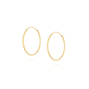 Gold 585 Diamant Kreis Ohrringe Durchmesser 3 cm