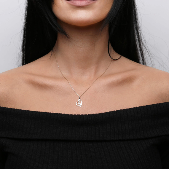 Gold 585 durchbrochener Herz-Anhänger