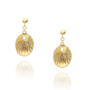 Gold-Anhänger Ohrringe 585 Eier Blätter Diamant Post