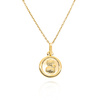 Goldene Medaille rund glatt 585 Muttergottes von Tschenstochau 1,8 cm