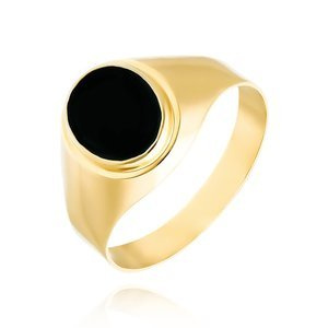 Siegelring aus Gold mit Onyx 585 Herrenring groß oval