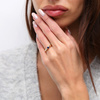 Goldring 585 runder Zirkoniumdioxid
