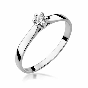 Verlobungsring aus Gold mit einem 0,10-karätigen Diamanten
