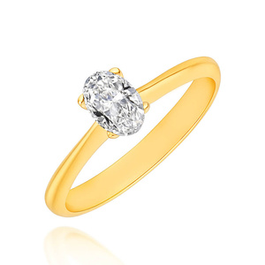 Goldring 585 Saphir 0,43 Karat Diamanten 0,14 Karat 