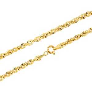Goldkette 585 Iridiumgeflecht 3,7 mm Länge 45 cm