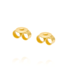 Gold-Diamant-Reifen-Ohrringe 14mm auf Post 585 Anelli