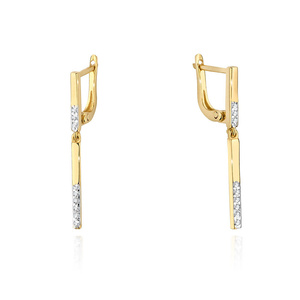 Goldanhänger 585 rechteckiger Morganit 2,36 Karat Diamanten 0,10 Karat Roségold