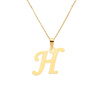 Gold-Anhänger 585 Buchstabe schräg H