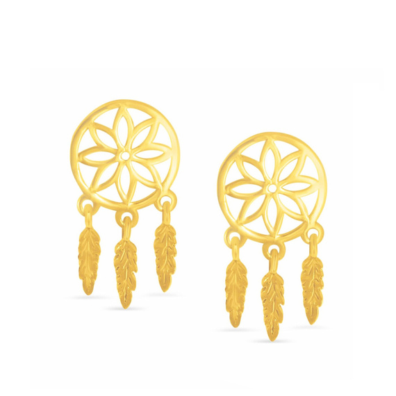 Goldene Traumfänger-Ohrringe Post 585 Jasmine