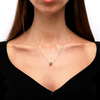 Gold Halskette 585 feierliche Herz Perlmutt Kette Diamant Fußkettchen Valentinstag