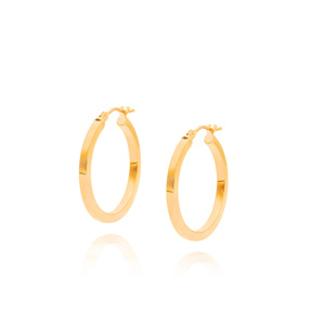 Gold 585 Diamant Kreis Ohrringe Durchmesser 3 cm