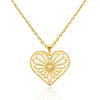 Gold 585 durchbrochener dicker Herz-Anhänger