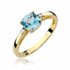 Goldring 585 Topas 0,70 ct mit Diamanten 0,03 ct