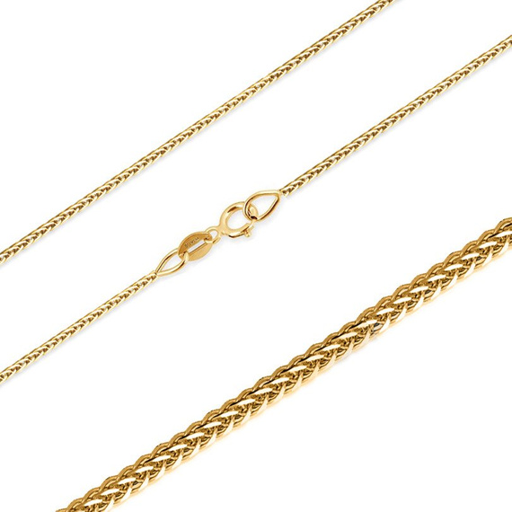 Goldkette 585 Fuchsschwanz 1 mm Länge 45 cm