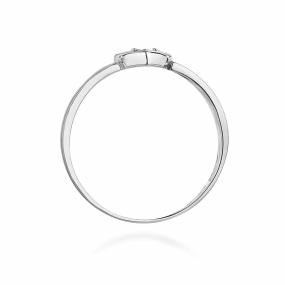 Gold Verlobungsring Herz mit 0,04 ct Diamant