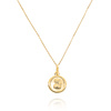 Goldene Medaille rund glatt 585 Muttergottes von Tschenstochau 2,2 cm