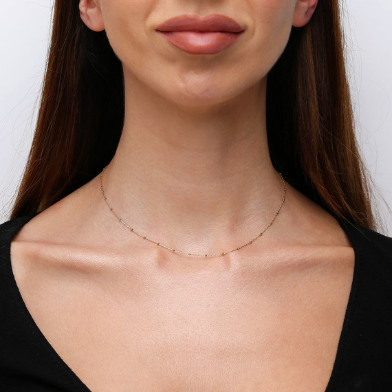 Goldkette 585 Halsband Sterne Fußkettchen Kette