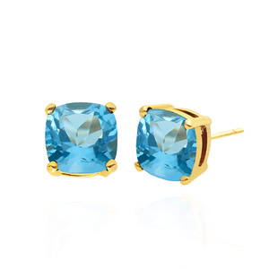 Goldene Ohrringe mit Topas 585 Topas 5,350 ct