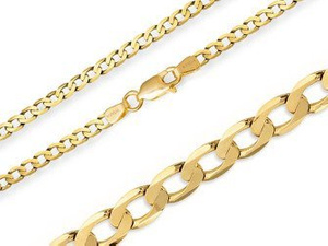 Herren-Goldkette 585 Panzerkette 2 mm Länge 55 cm