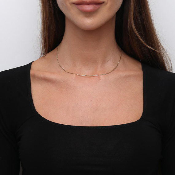 Goldkette 585 gepanzert voll 2 mm Länge 45 cm