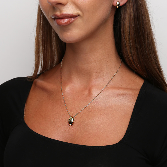 Gold-Tropfen-Ohrringe schlicht 585 runde Tränen auf einem Stift 1,1 cm