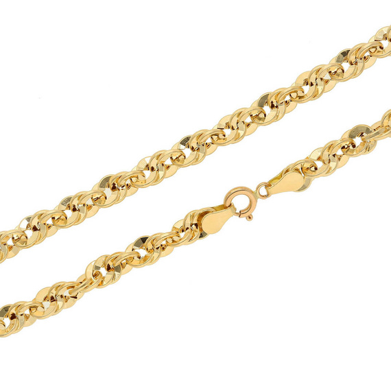 Goldkette 585 Iridiumgeflecht 5,5 mm Länge 50 cm