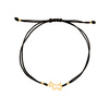 585 Goldarmband auf schwarzer Schnur Hundekugeln
