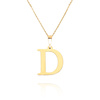 Gold-Anhänger 585 gerade Buchstabe D Höhe 2 cm