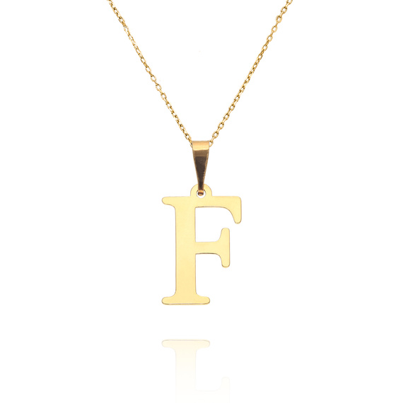 Gold-Anhänger 585 gerader Buchstabe F Höhe 2 cm